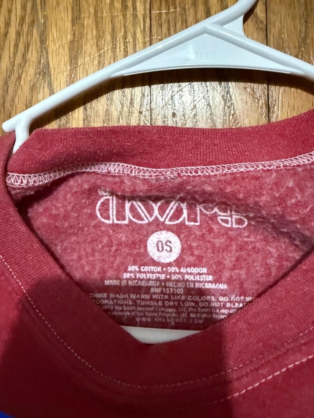 Urban Outfitters Red Crewneck Sweatshirt with Vintage Rock Graphic- The Doors - Picture 4 of 4